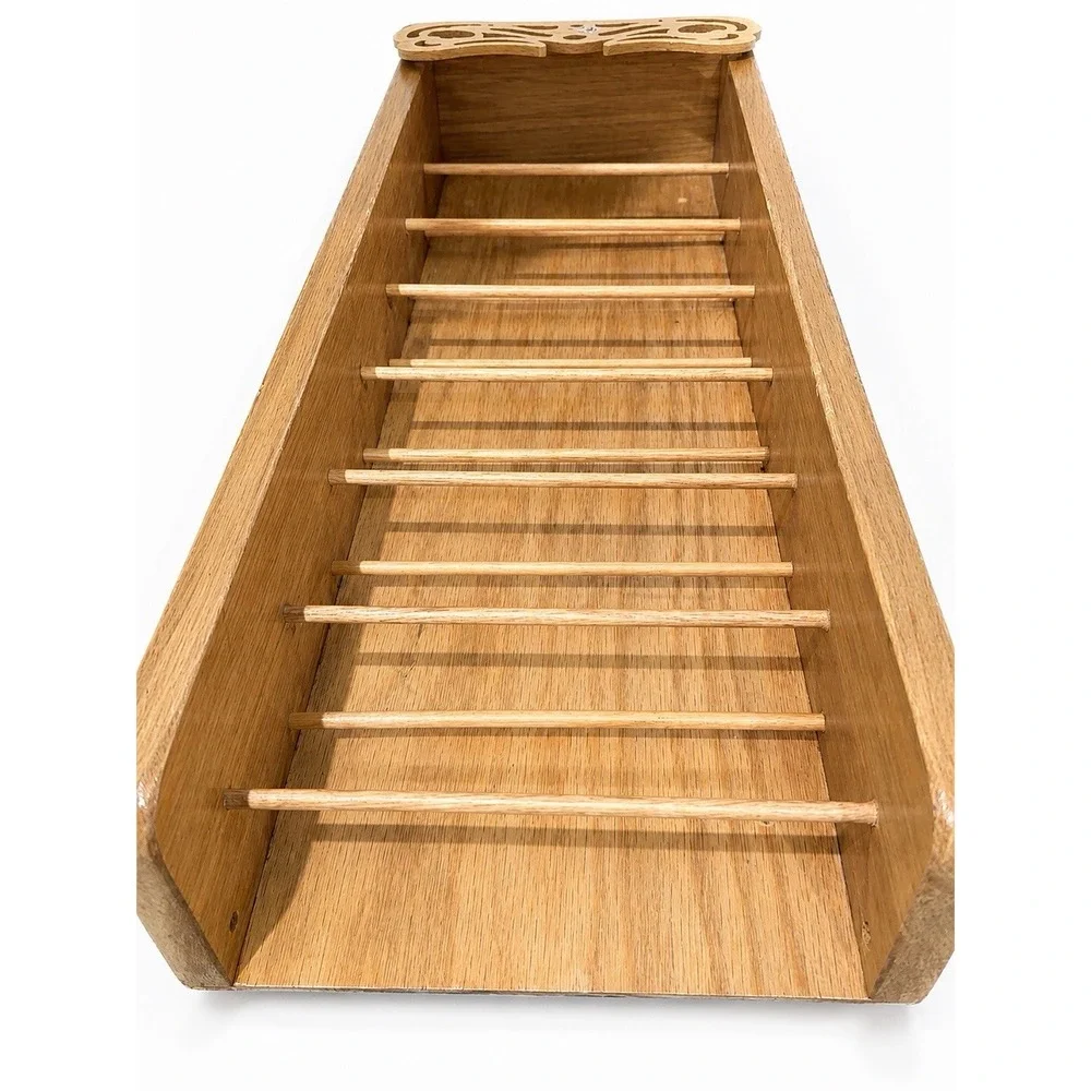Wooden Display Unit Ladder Rungs Wall Or Tabletop Mounted 24x9x4 Vintage Unique